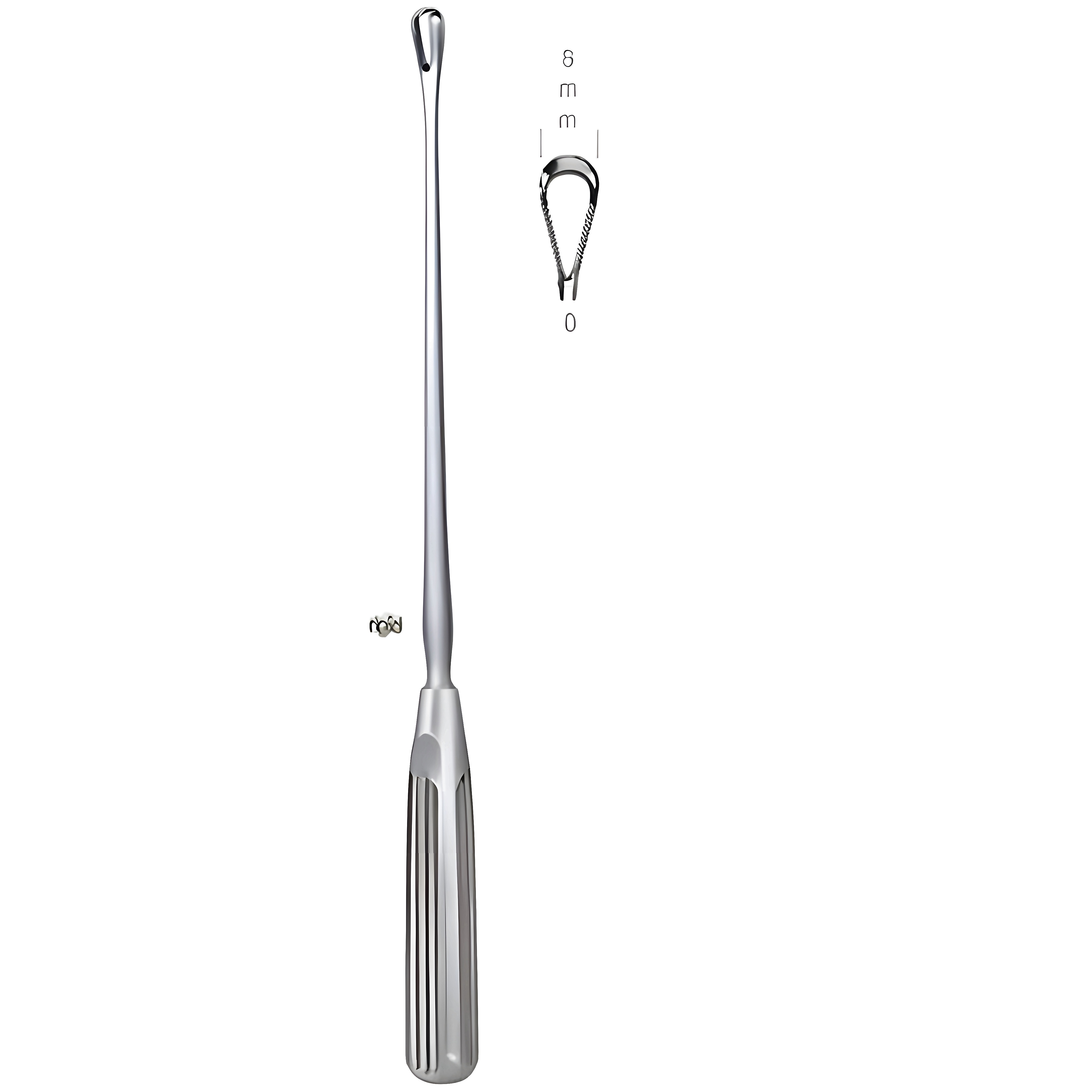 Sims Uterine Curette rig. bl 6mm 31cm Fig.0