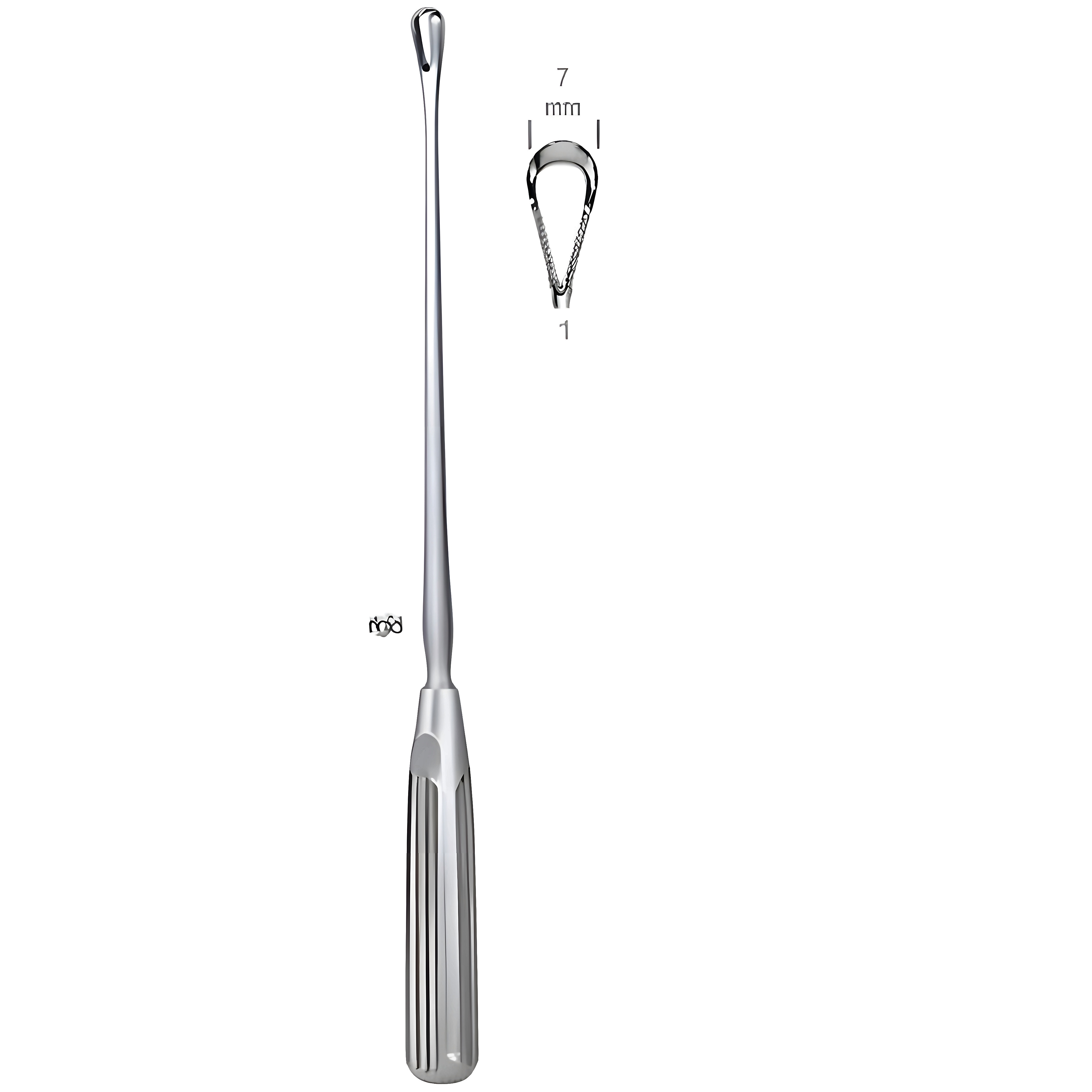 Sims Uterine Curette rig. bl 7mm 31cm Fig.1