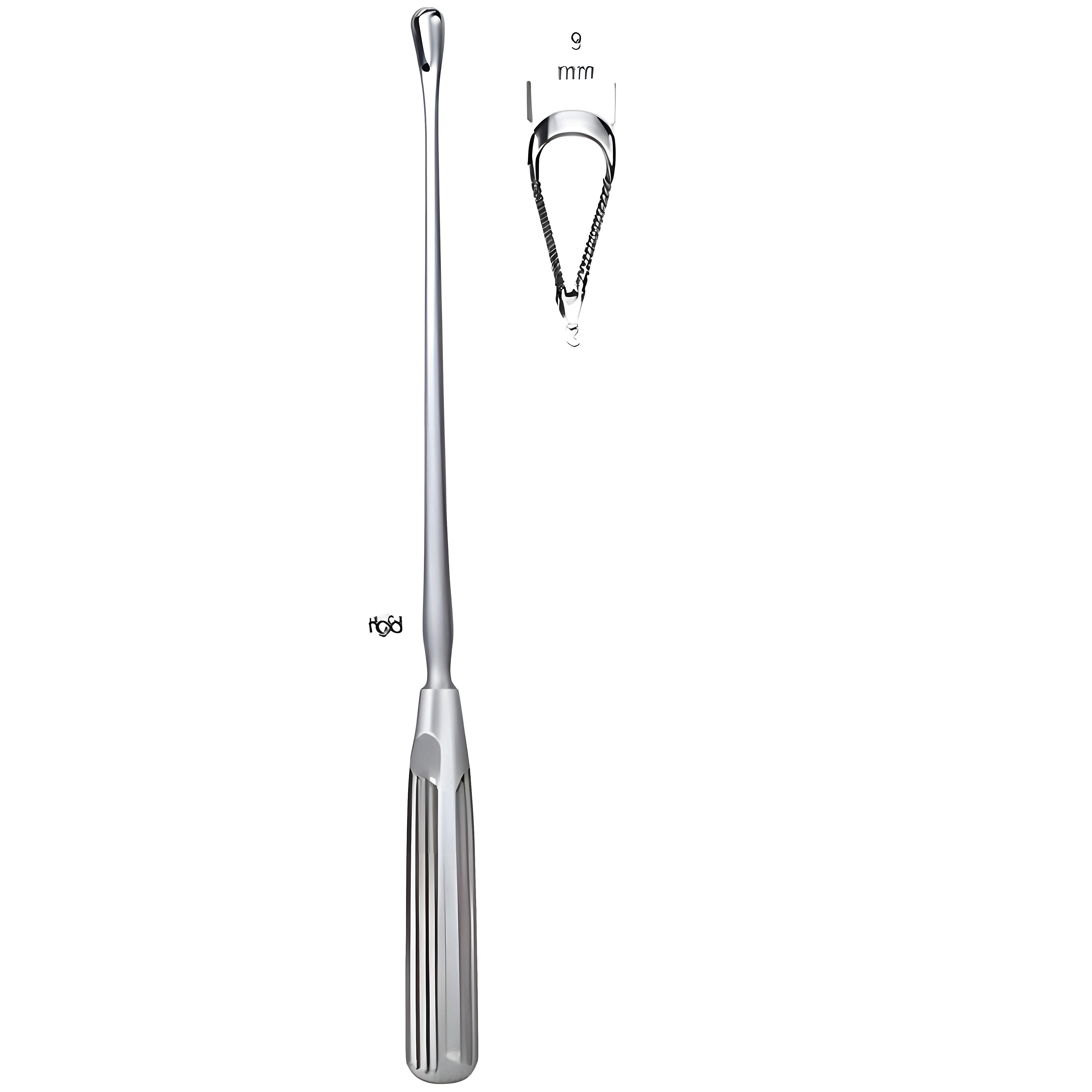 Sims Uterine Curette rig. bl 9mm 31cm Fig.3