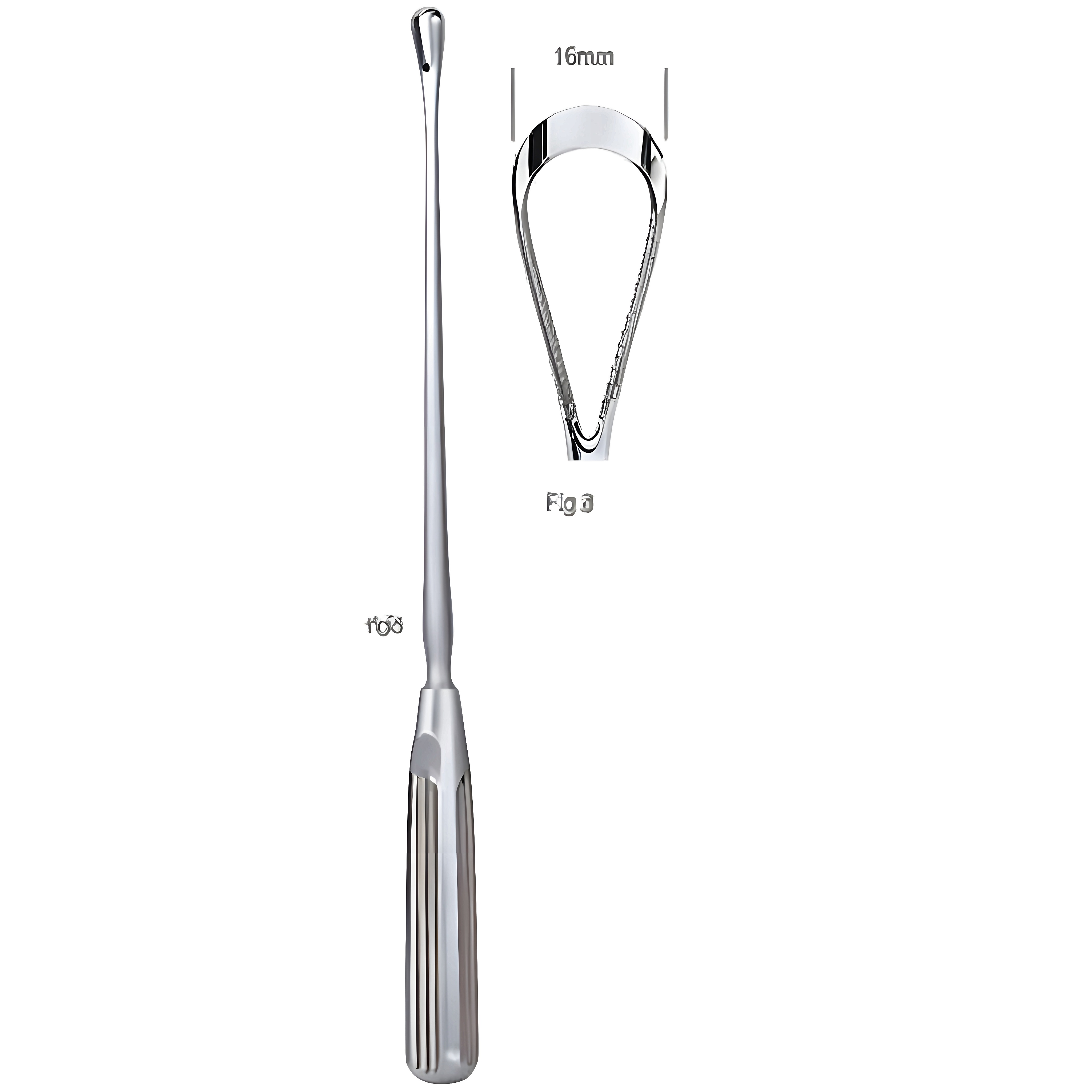 Sims Uterine Curette rig. bl 16mm 31cm Fig.8