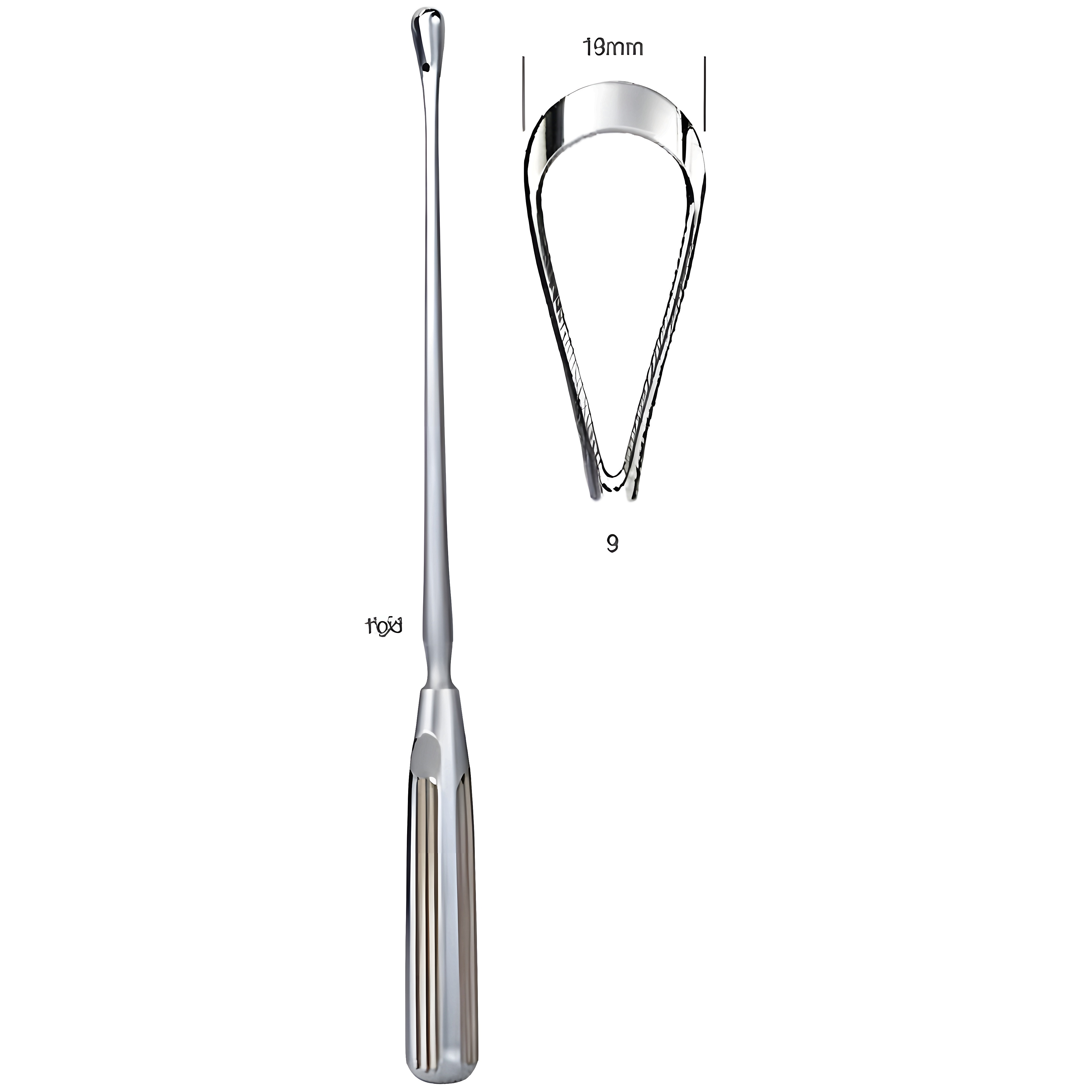 Sims Uterine Curette rig. bl 19mm 31cm Fig.9