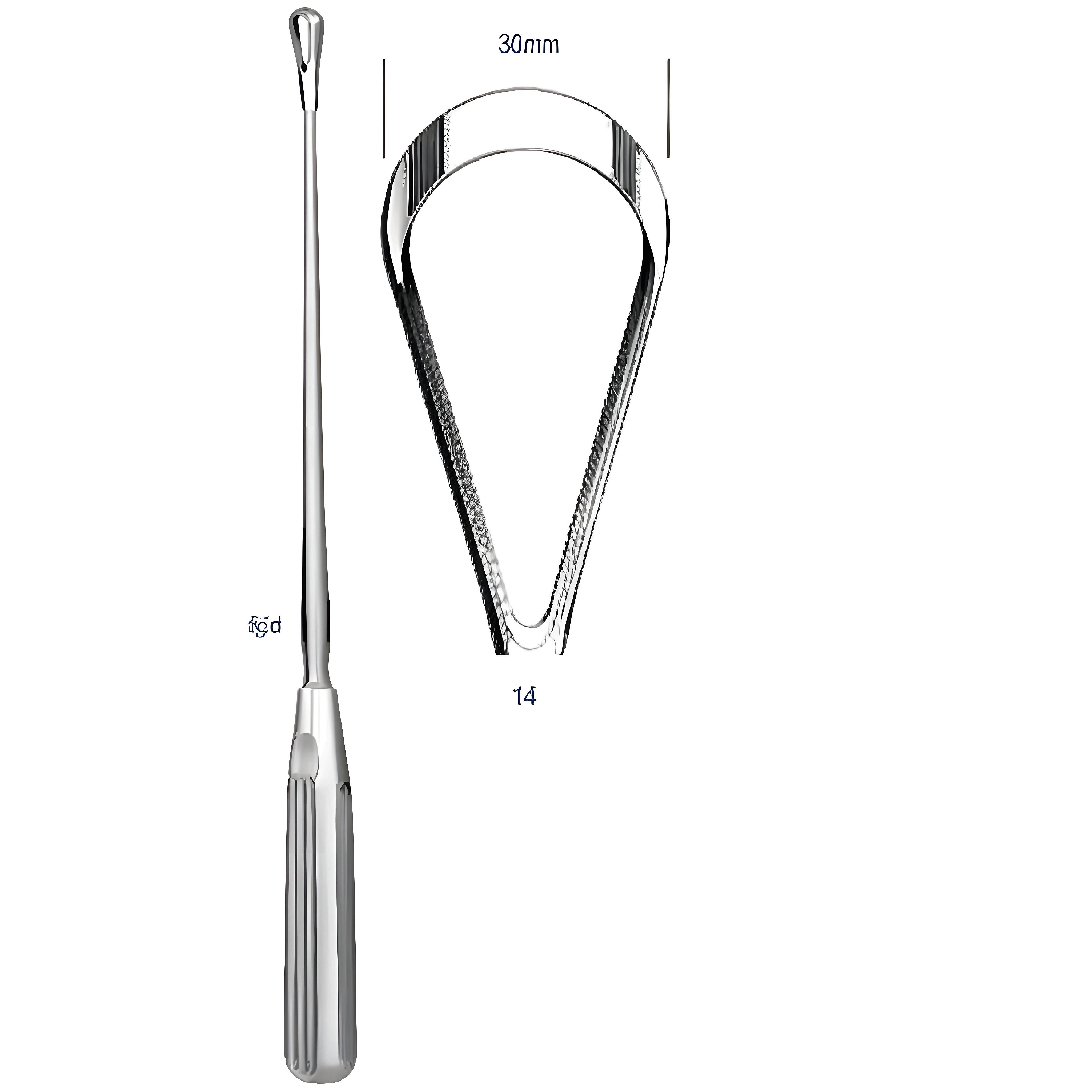 Sims Uterine Curette rig. bl 30mm 31cm Fig.14