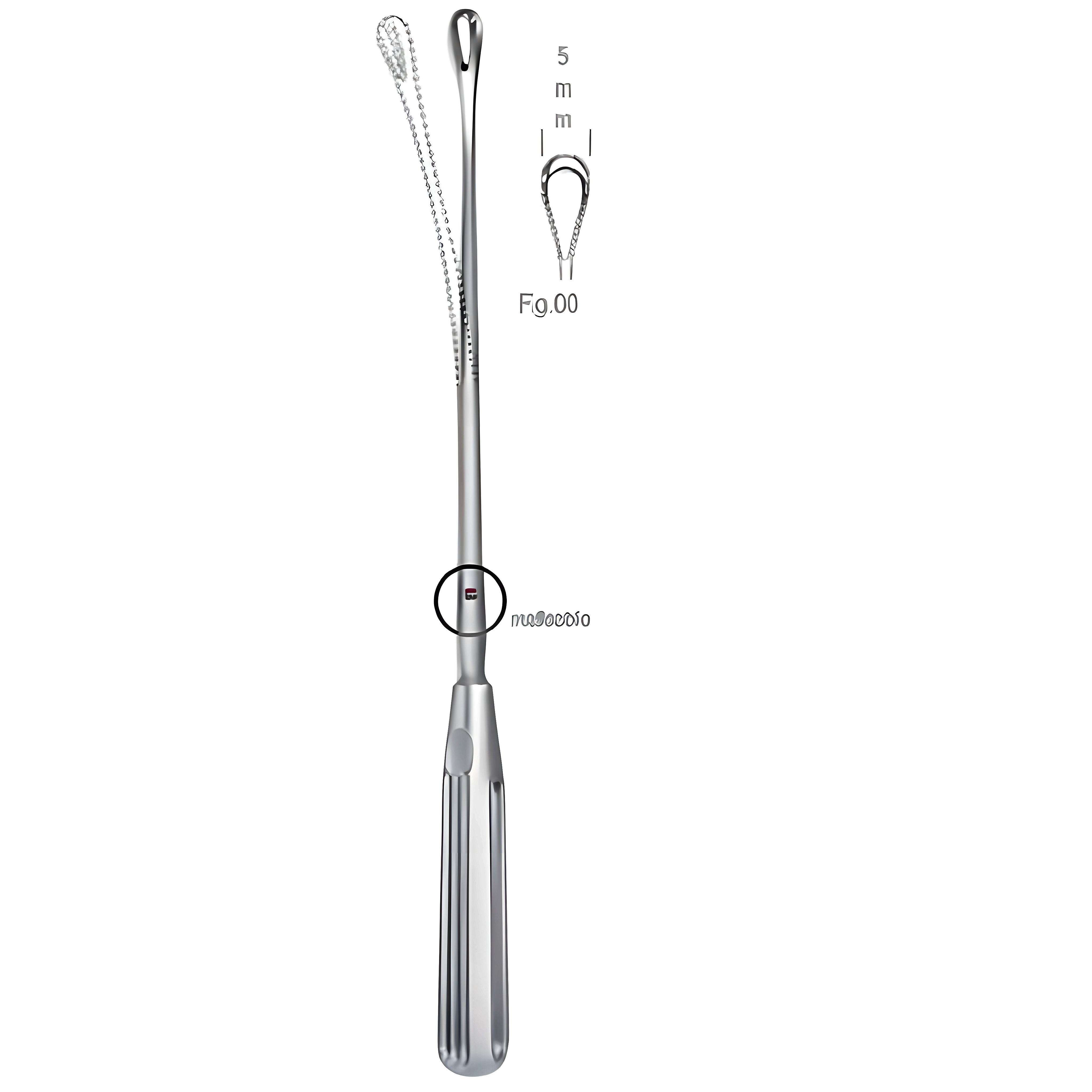 Sims Uterine Curette mal. bl 5mm 31cm Fig.00