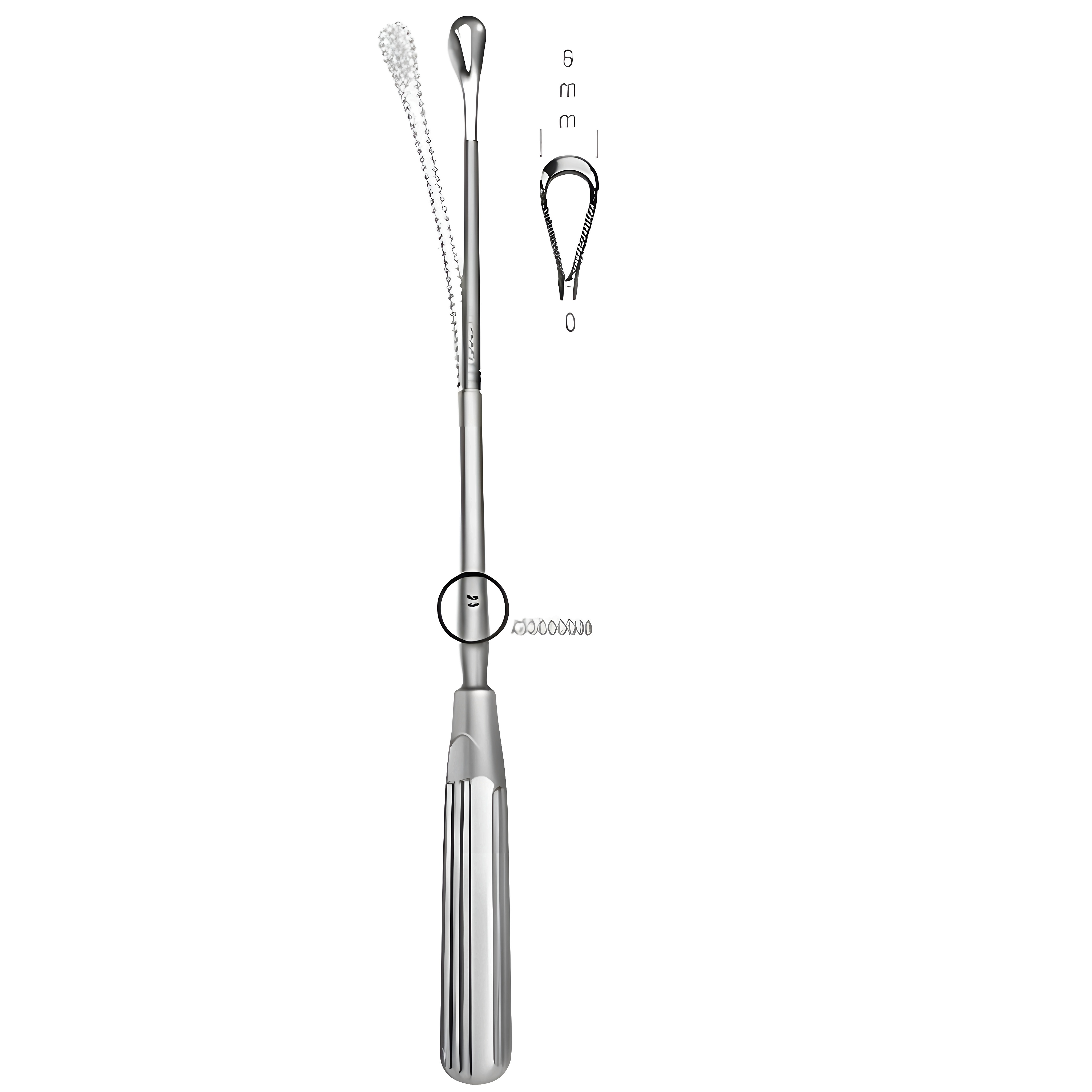 Sims Uterine Curette mal. bl 6mm 31cm Fig.0