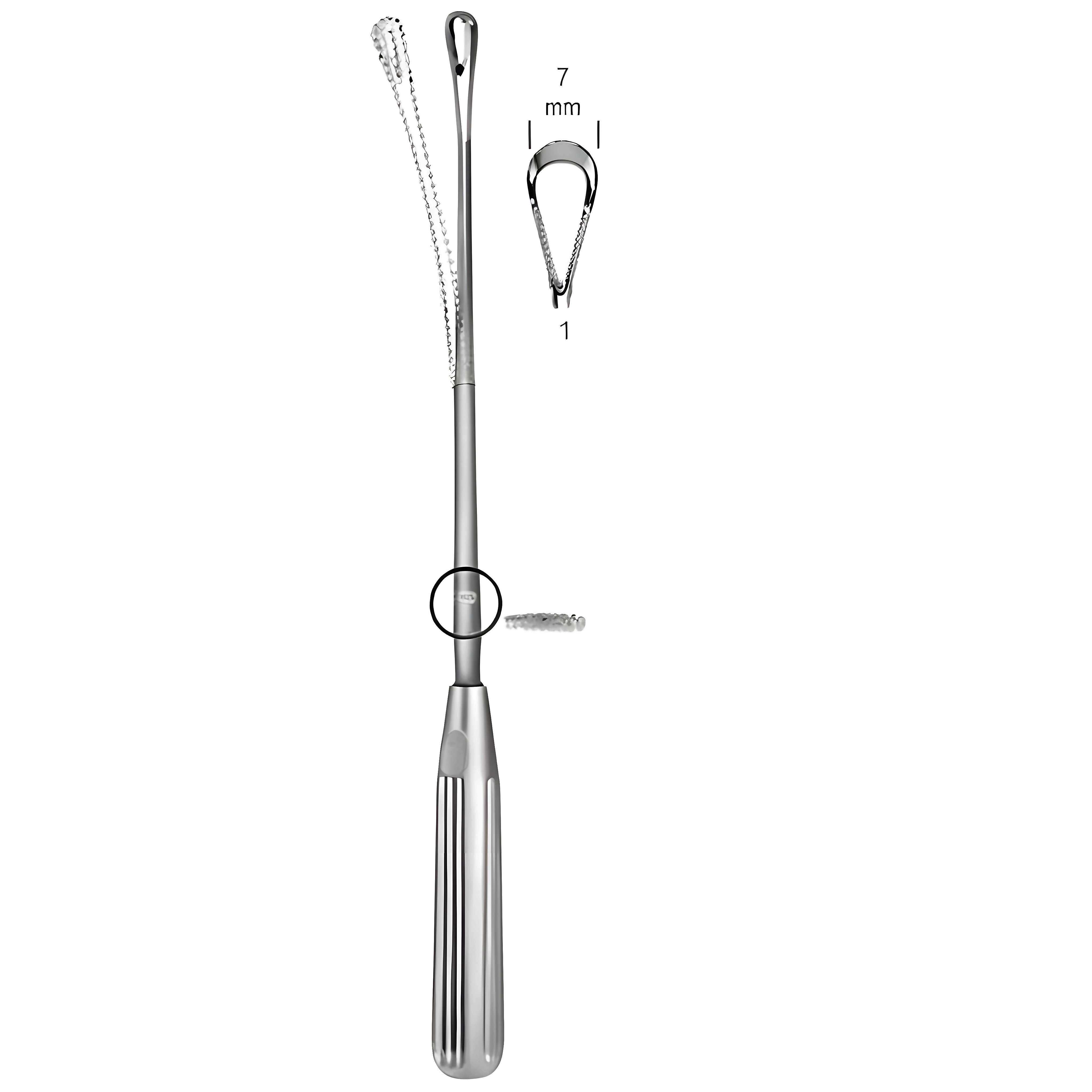 Sims Uterine Curette mal. bl 7mm 31cm Fig.1