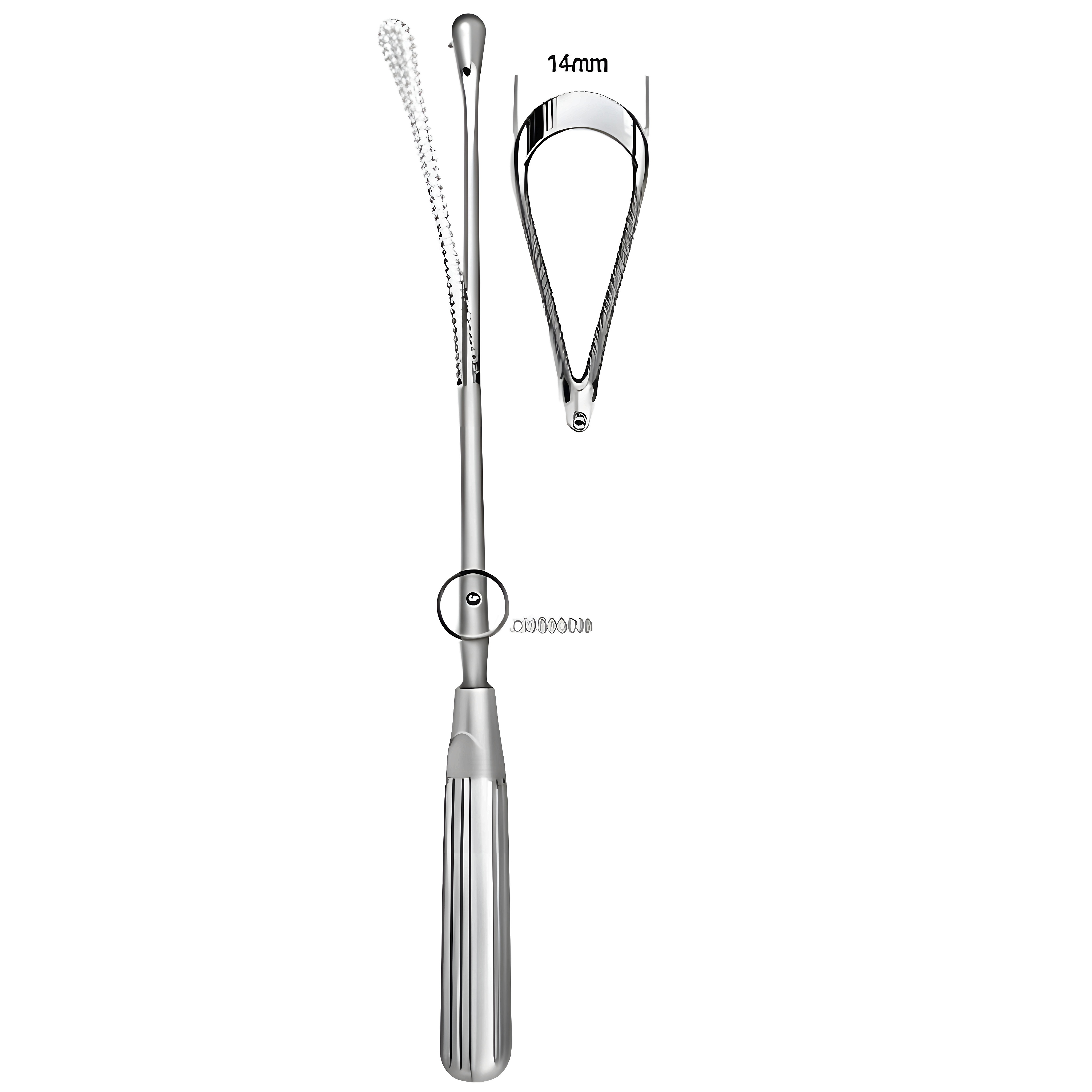 Sims Uterine Curette mal. bl 14mm 31cm Fig.6