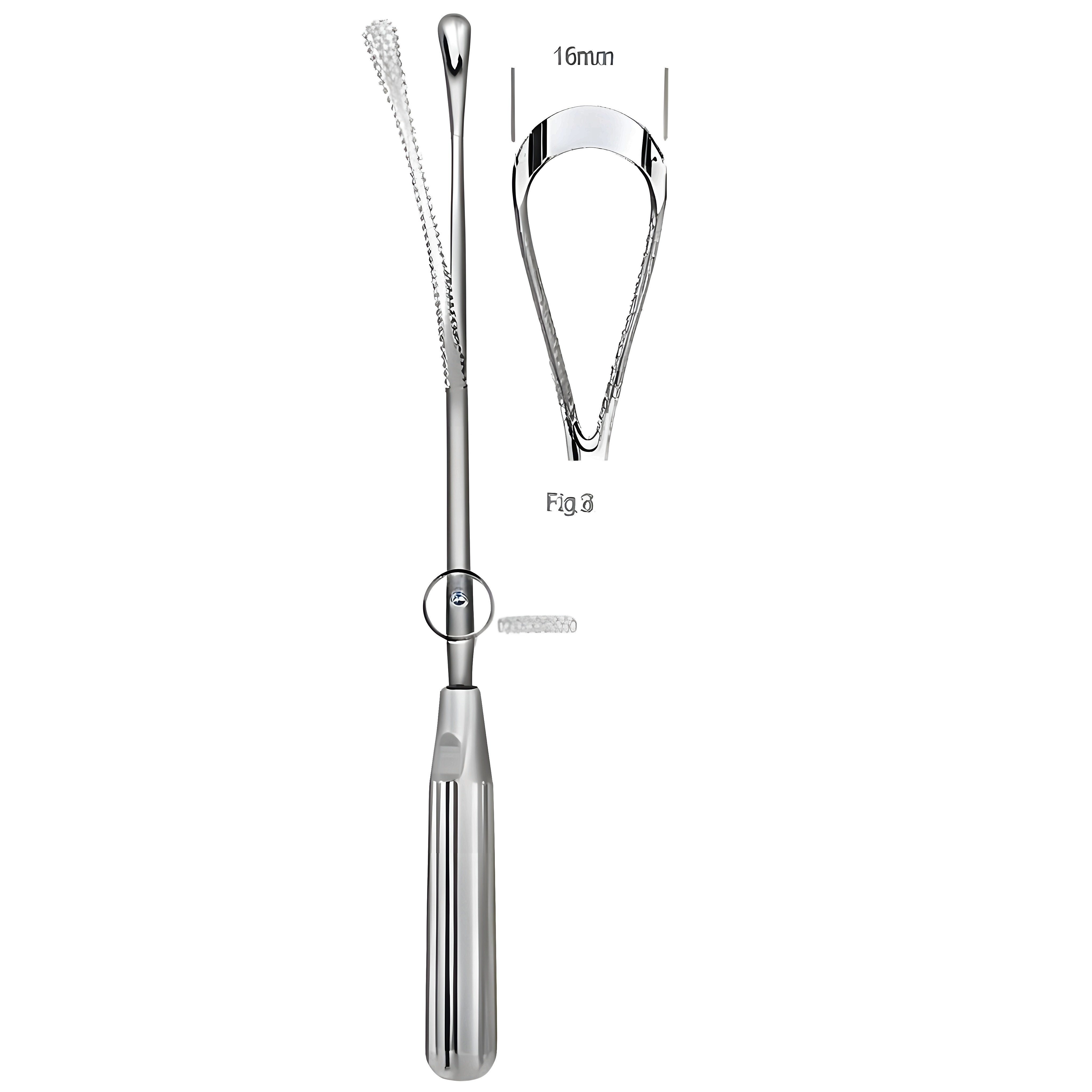 Sims Uterine Curette mal. bl 16mm 31cm Fig.8