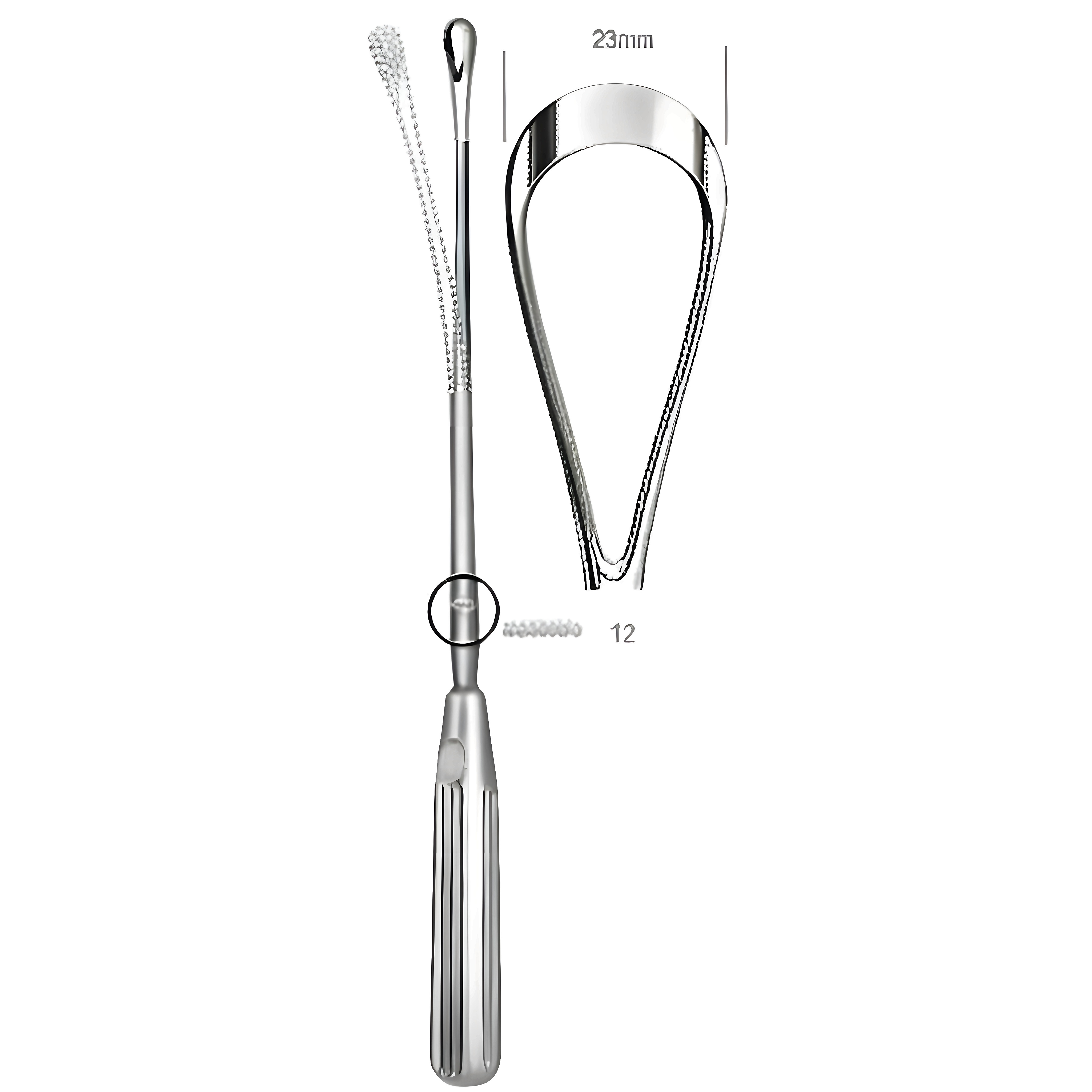 Sims Uterine Curette mal. bl 23mm 31cm Fig.12