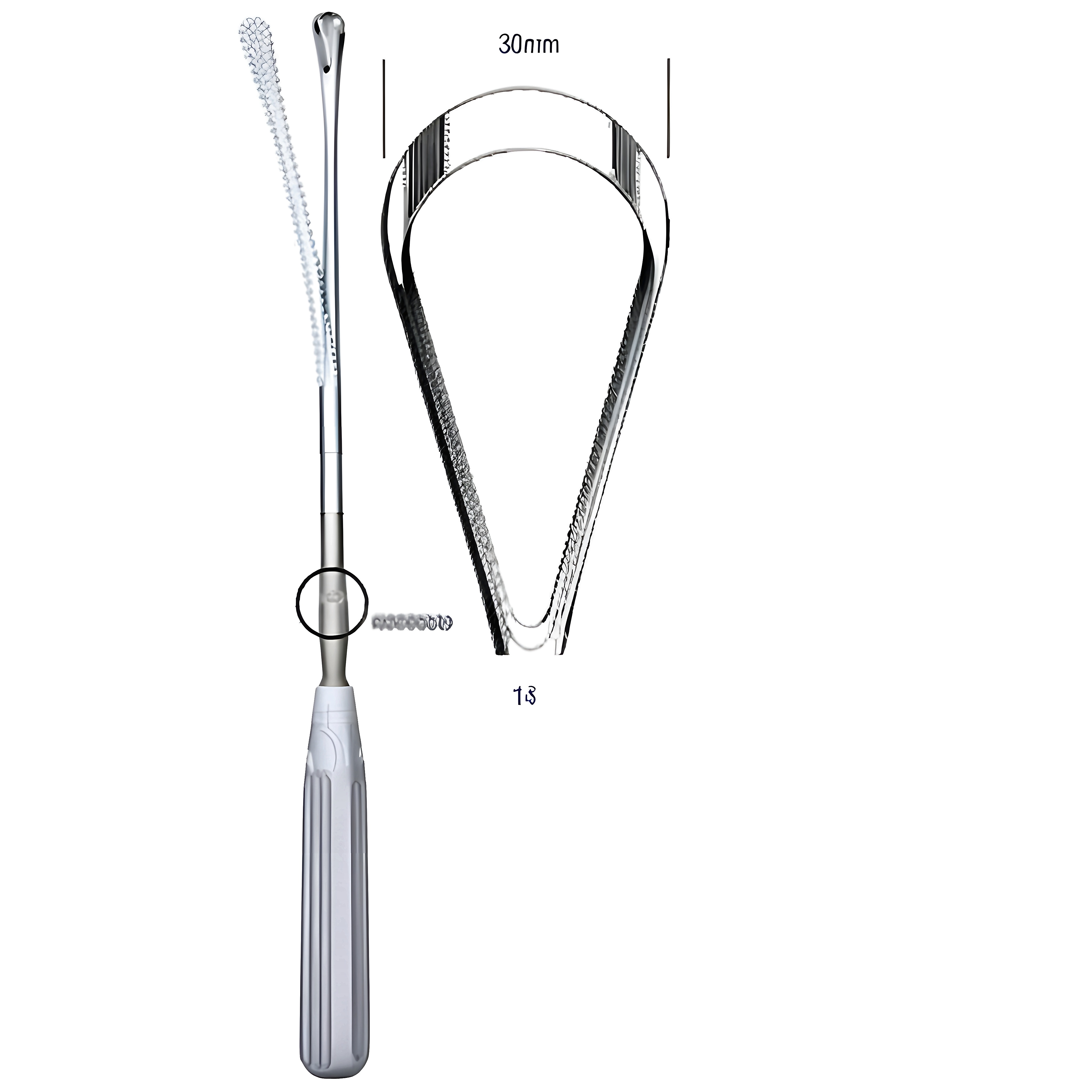 Sims Uterine Curette mal. bl 30mm 31cm Fig.14