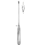 Recamier Curette rigid bl 6mm, 31cm Fig.0
