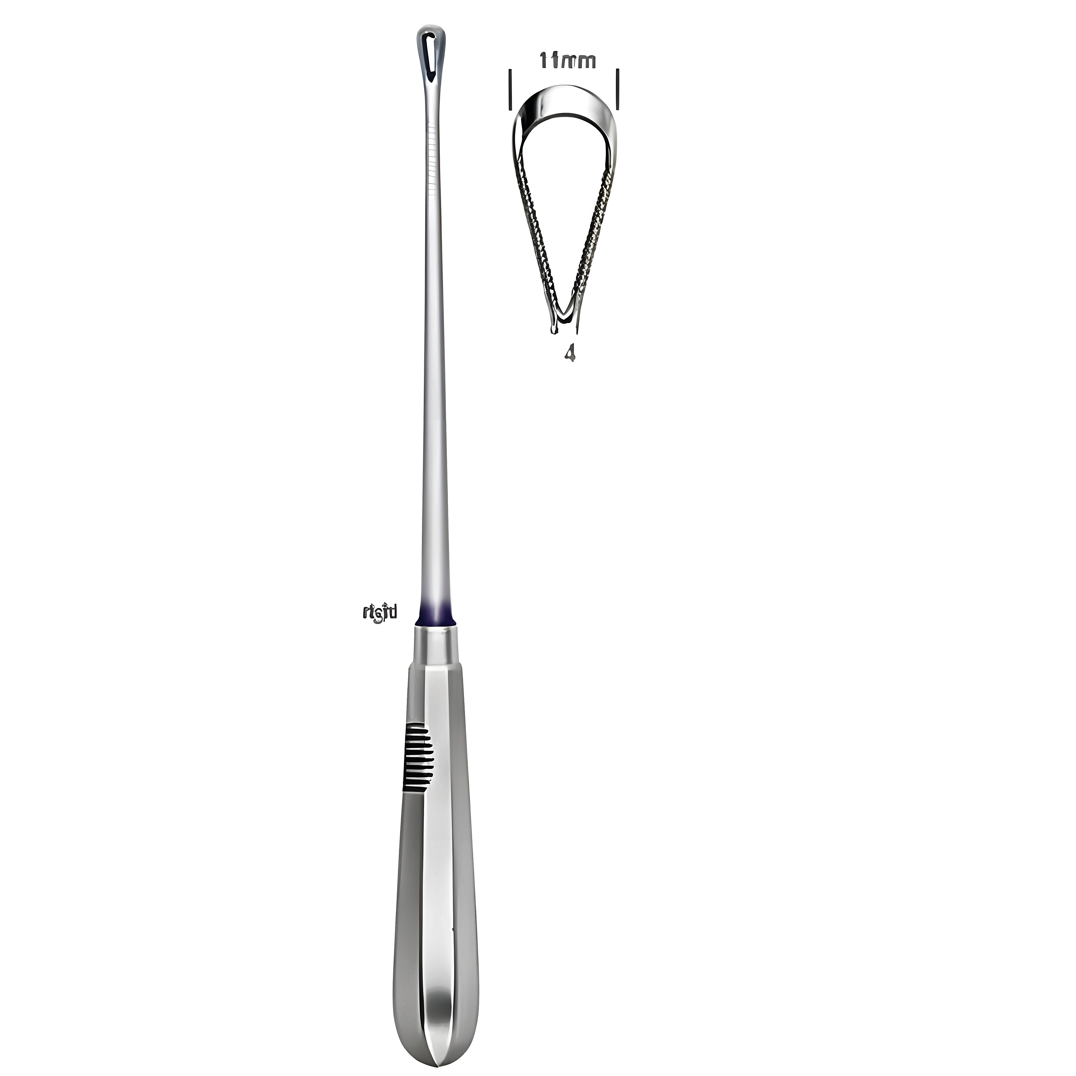Recamier Curette rigid sh 11mm, 31cm Fig.4