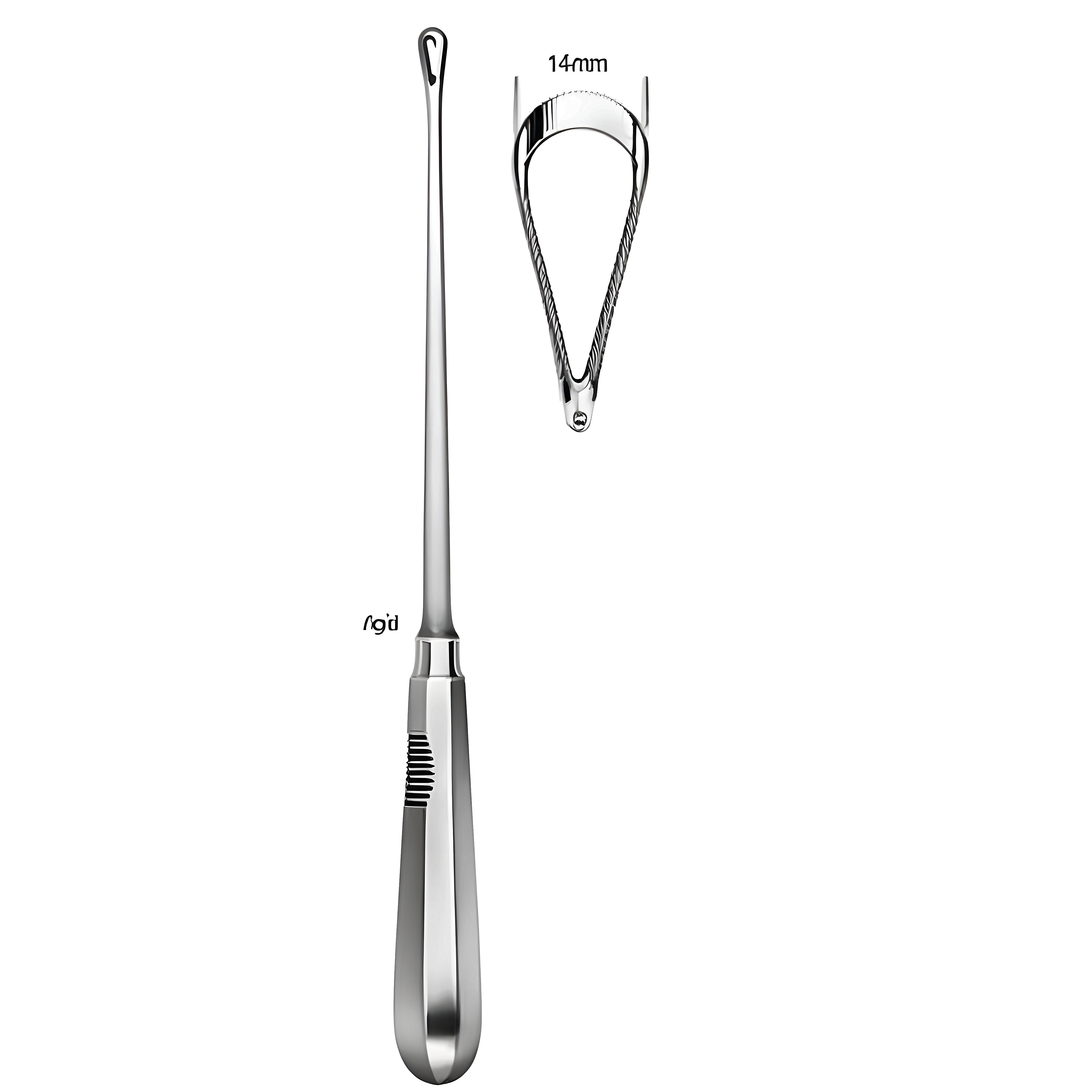 Recamier Curette rigid sh 14mm, 31cm Fig.6