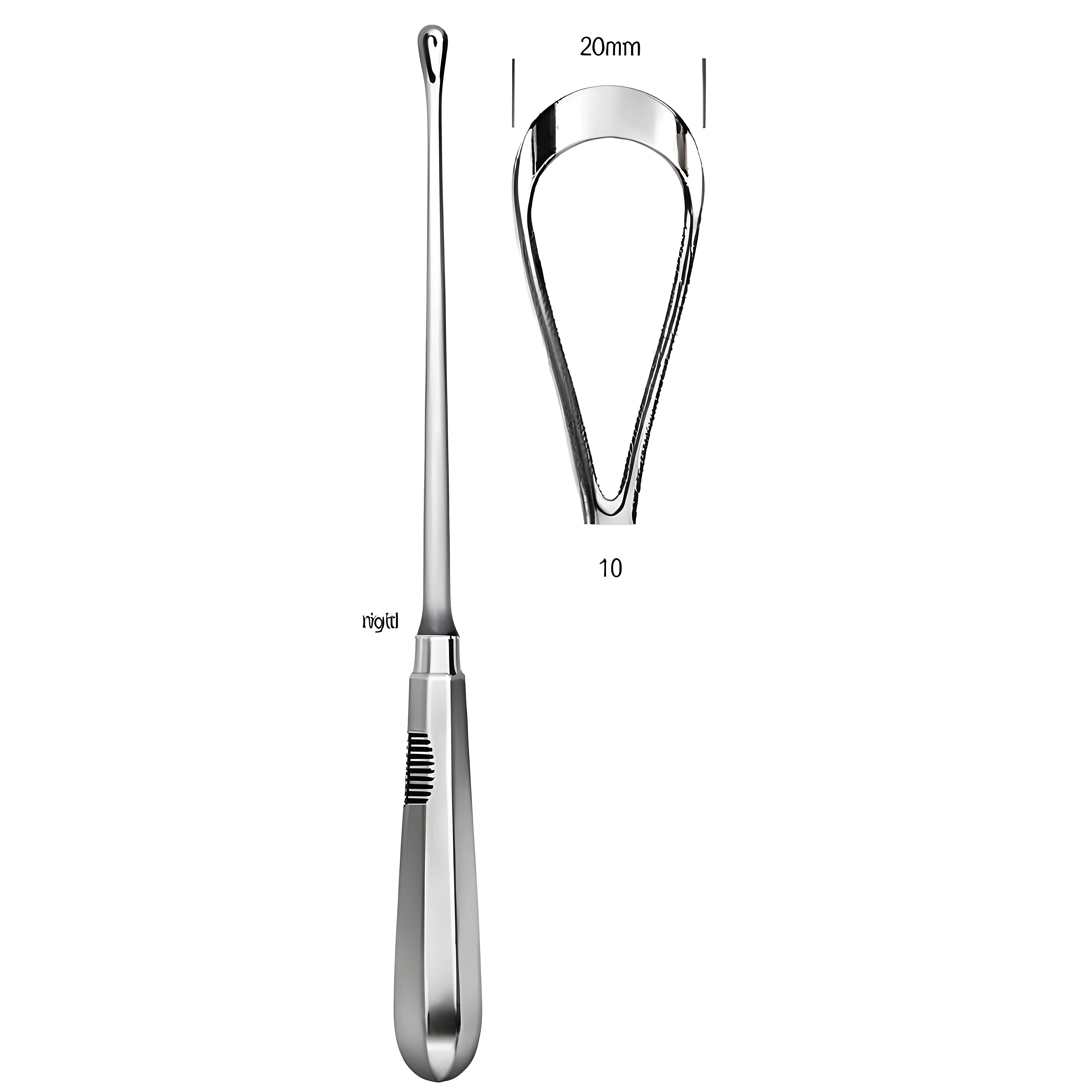 Recamier Curette rigid sh 20mm, 31cm Fig.10