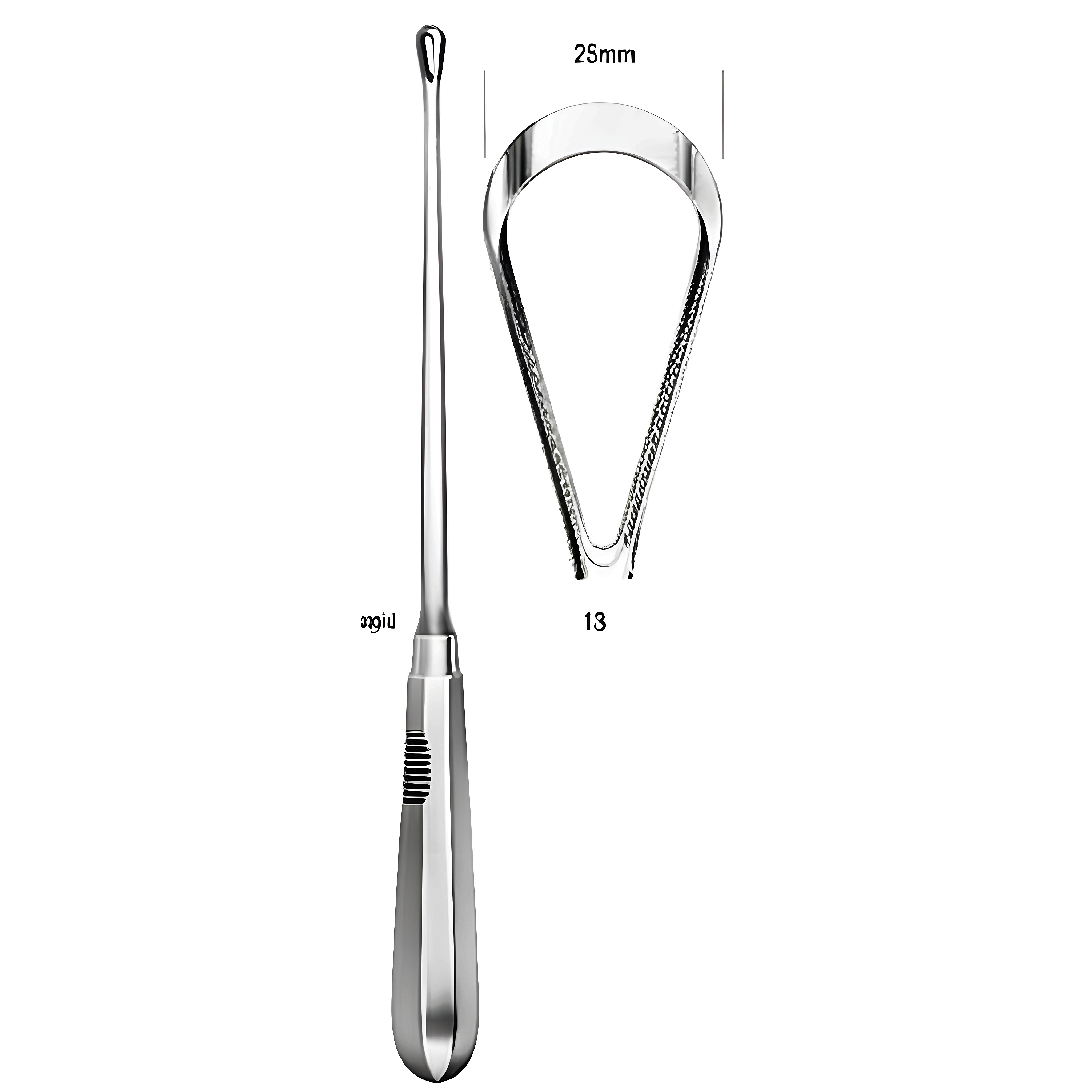Recamier Curette rigid bl 25mm, 31cm Fig.13