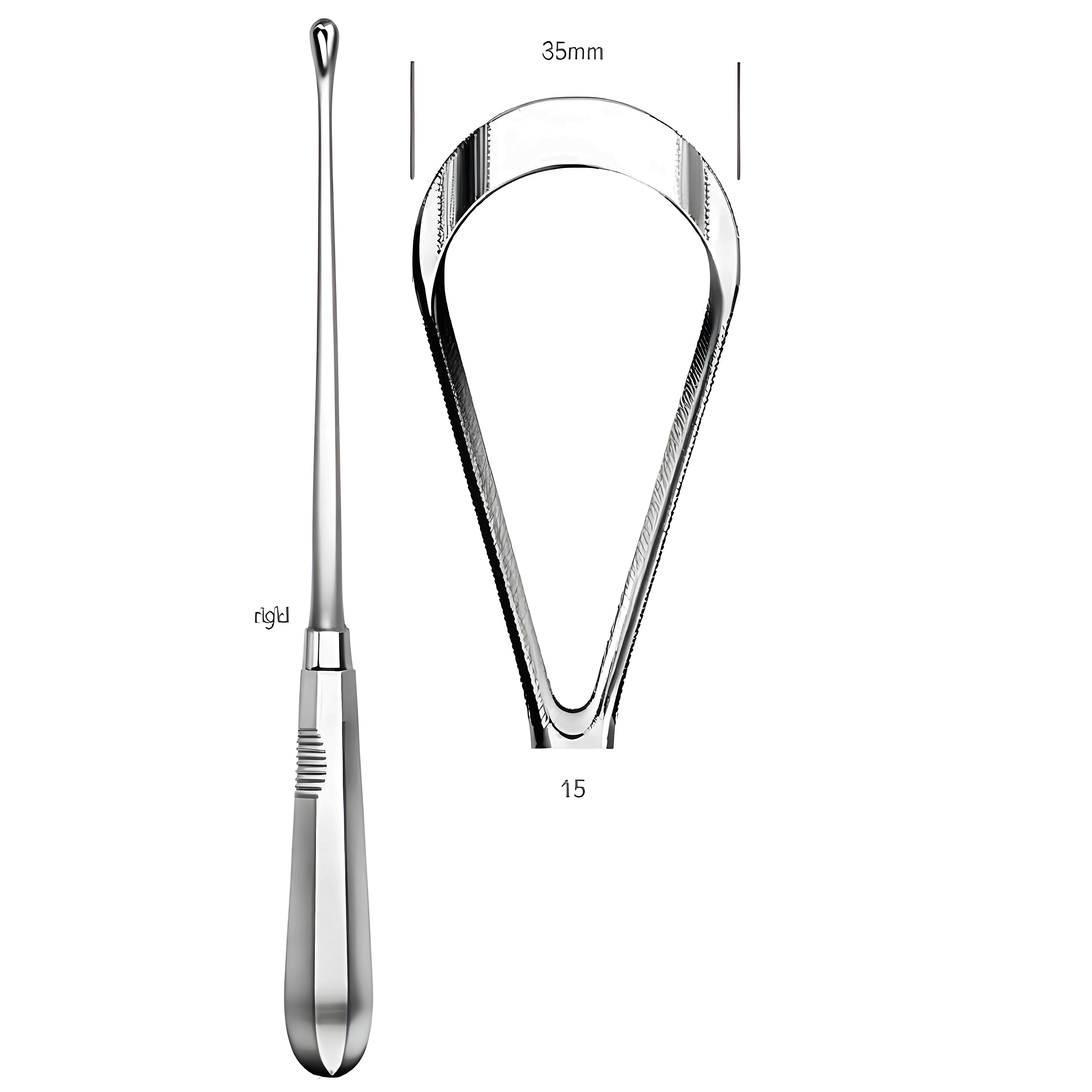 Recamier Curette rigid bl 35mm, 31cm Fig.15