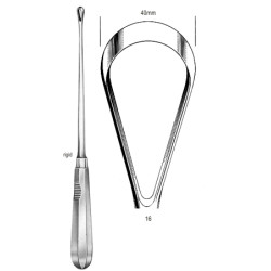 Recamier Curette rigid bl 40mm, 31cm Fig.16