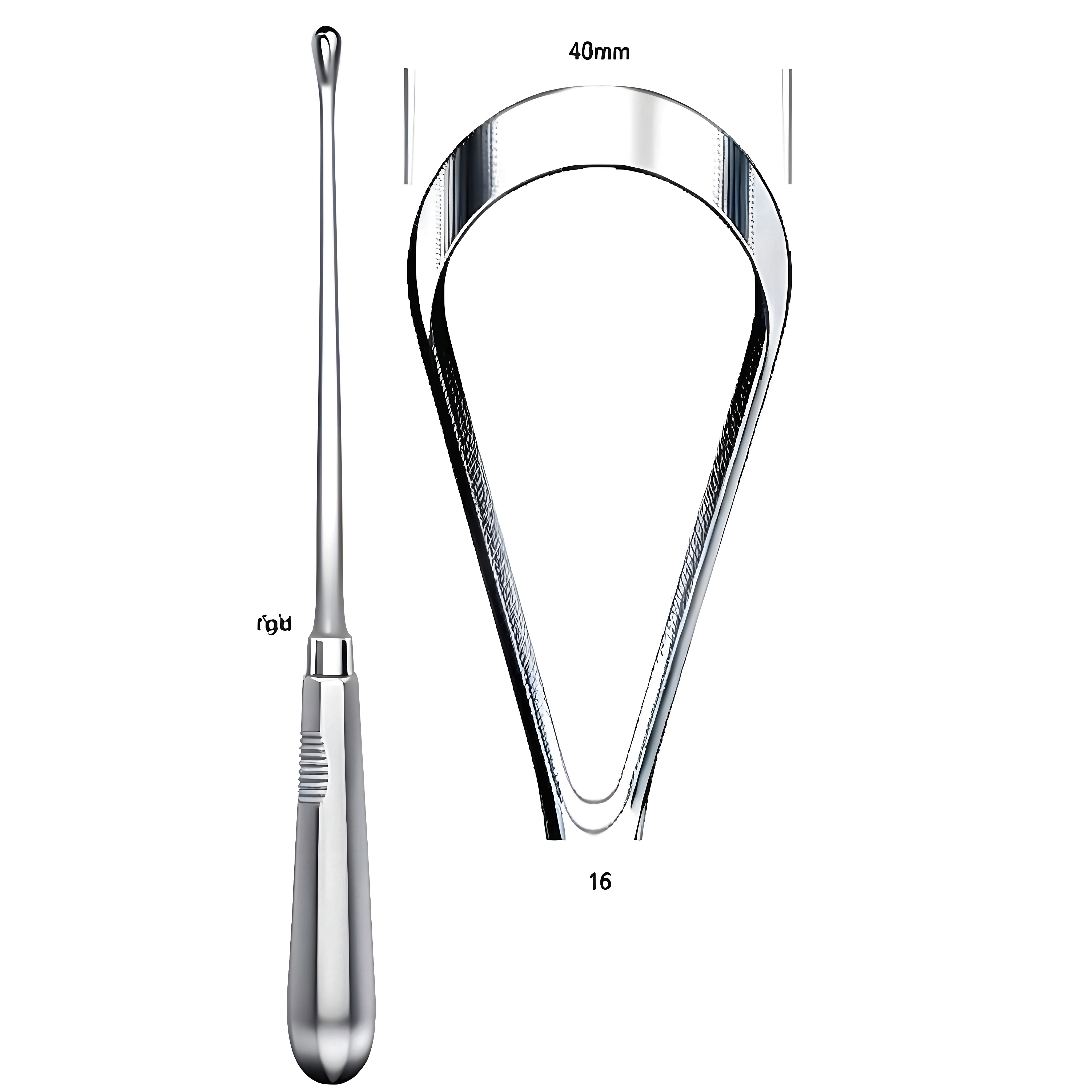 Recamier Curette rigid bl 40mm, 31cm Fig.16