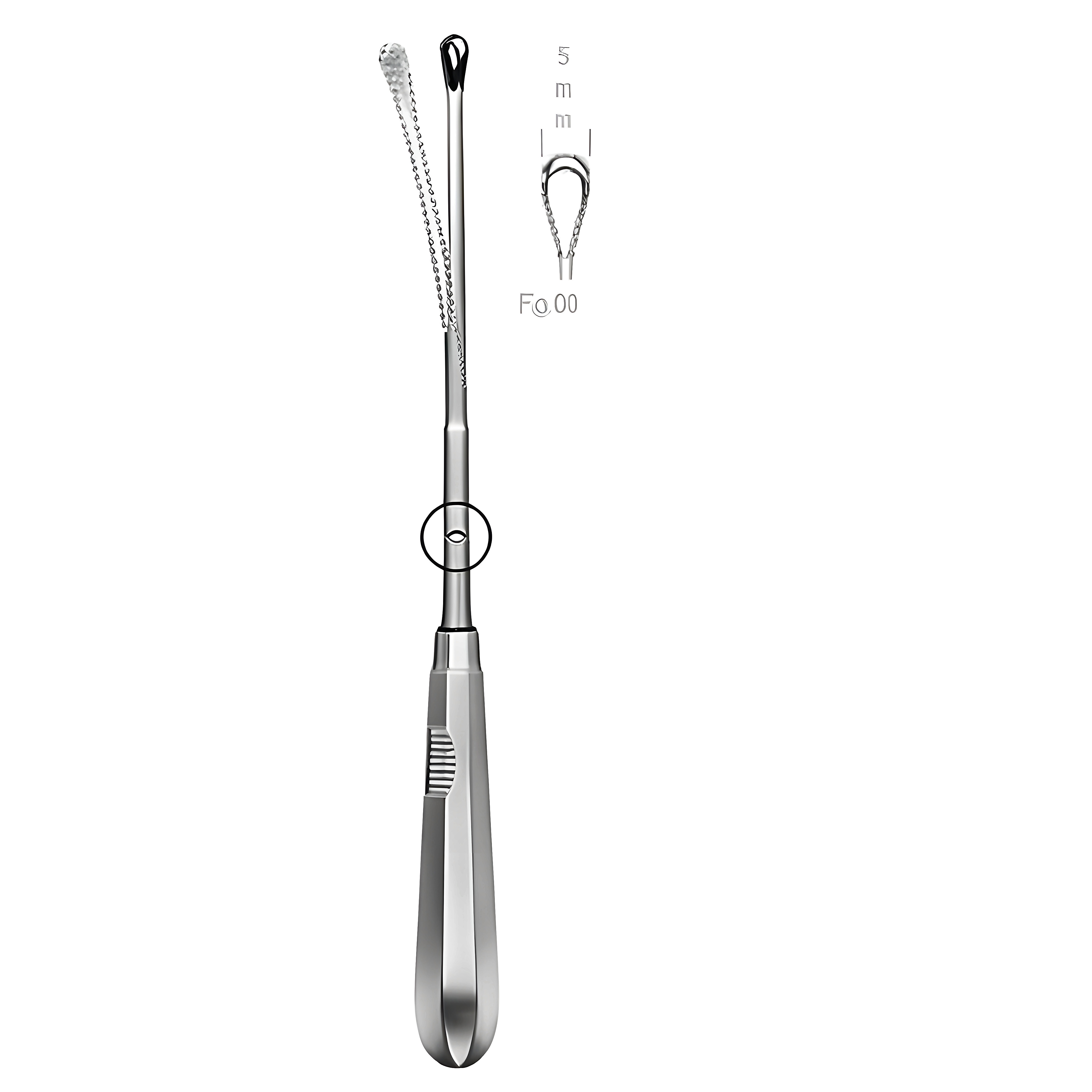 Recamier Curette Mall. sharp 5mm 31cm Fig.00