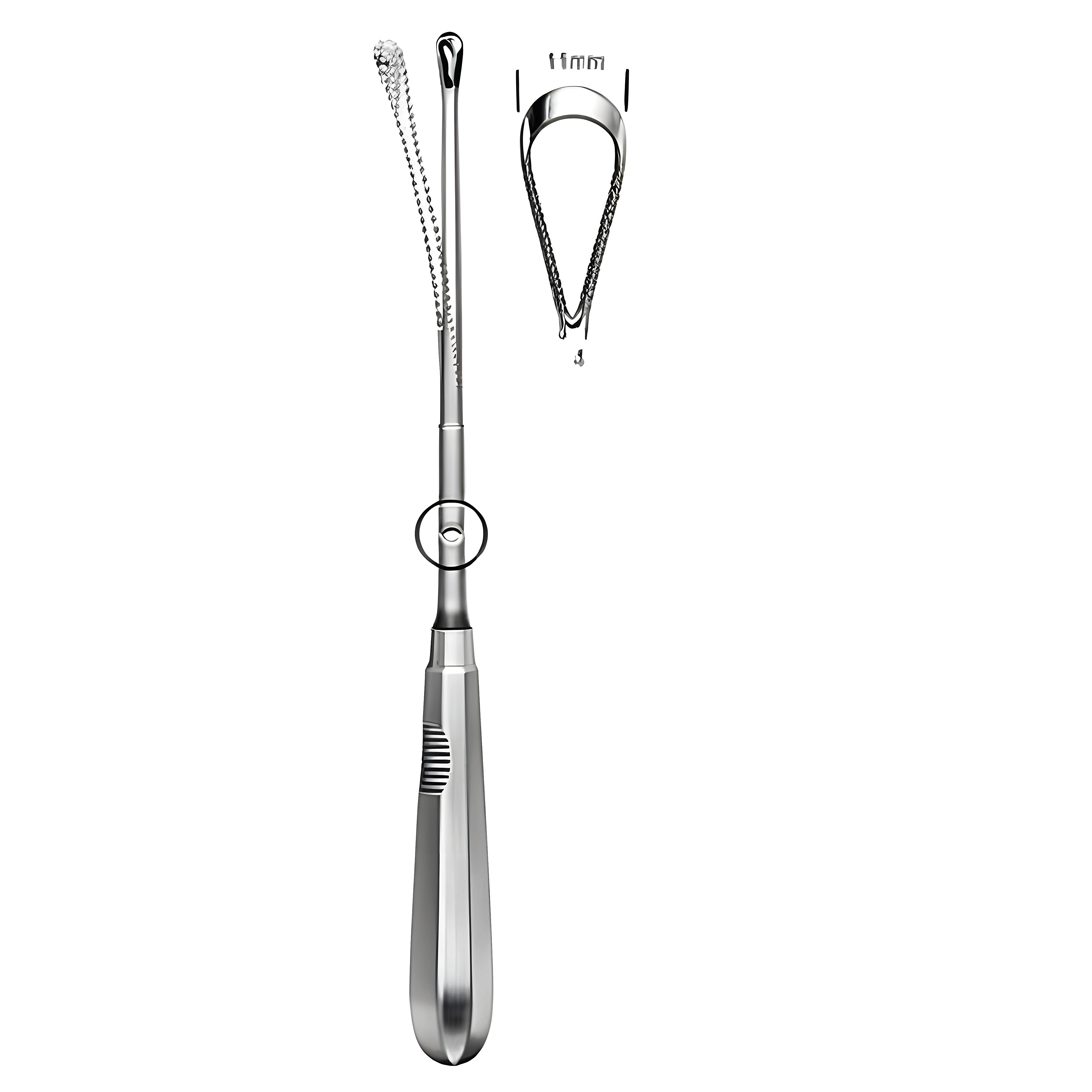 Recamier Curette flex. bl 11mm, 31cm Fig.4