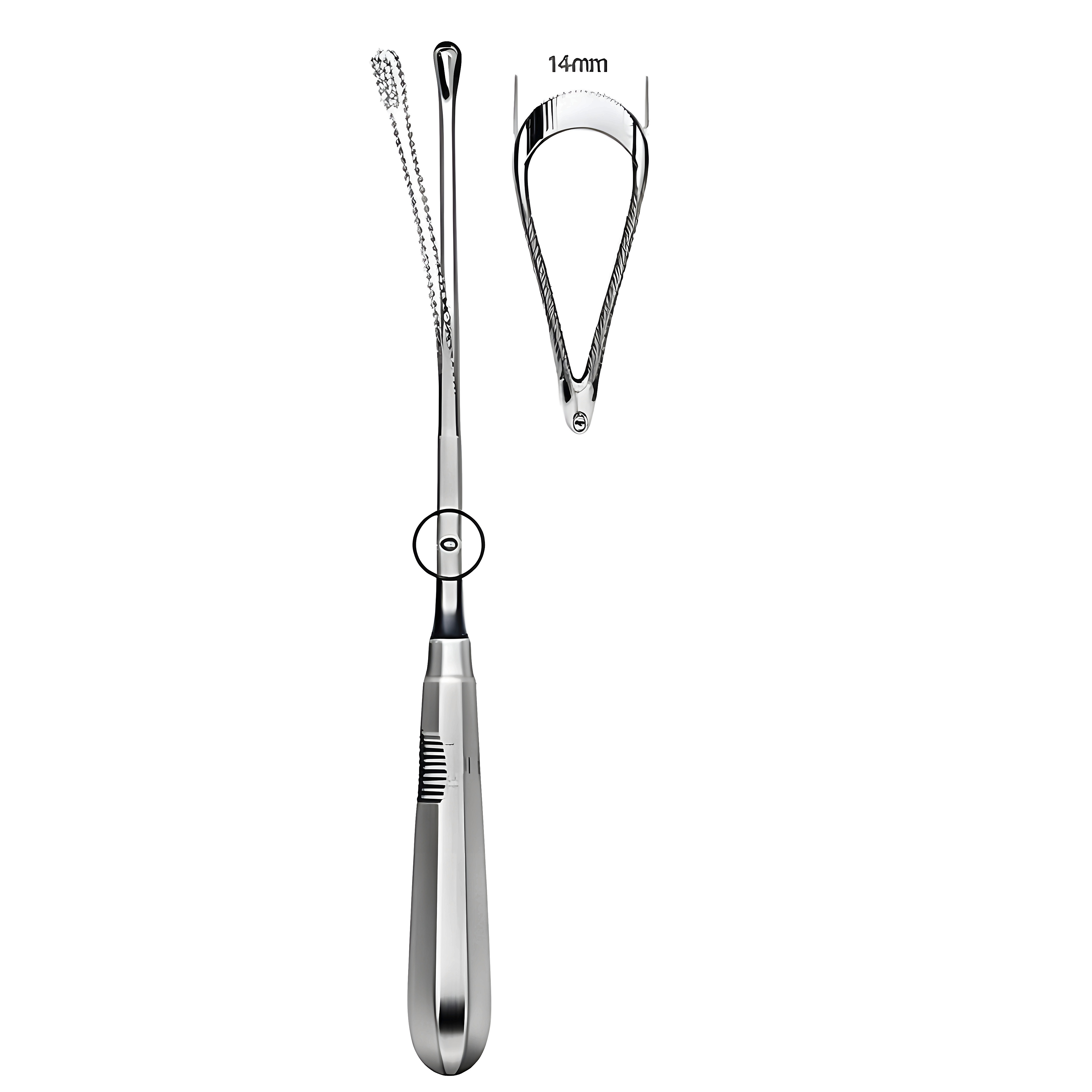 Recamier Curette flex. bl 14mm, 31cm Fig.6