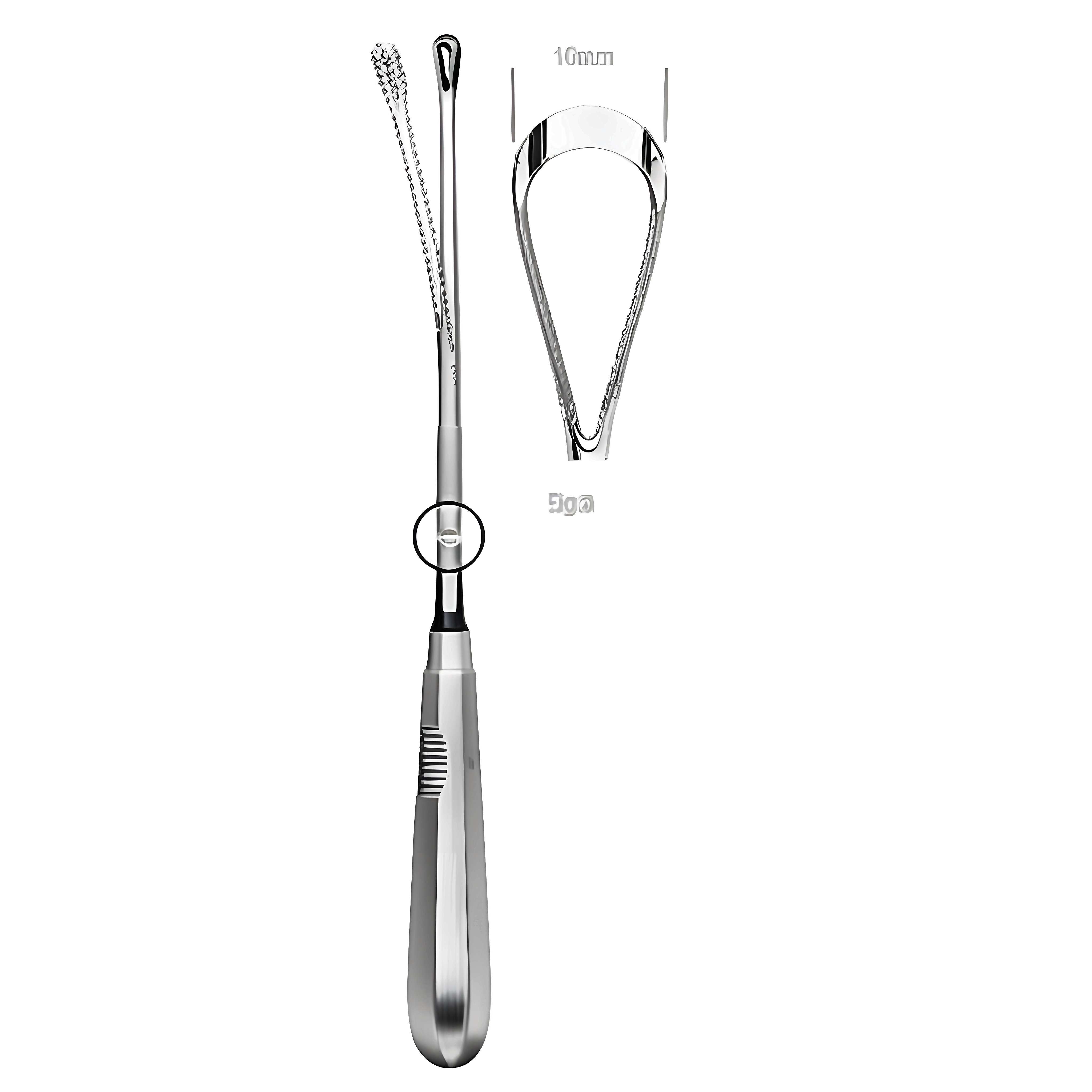 Recamier Curette flex. bl 16mm, 31cm Fig.8