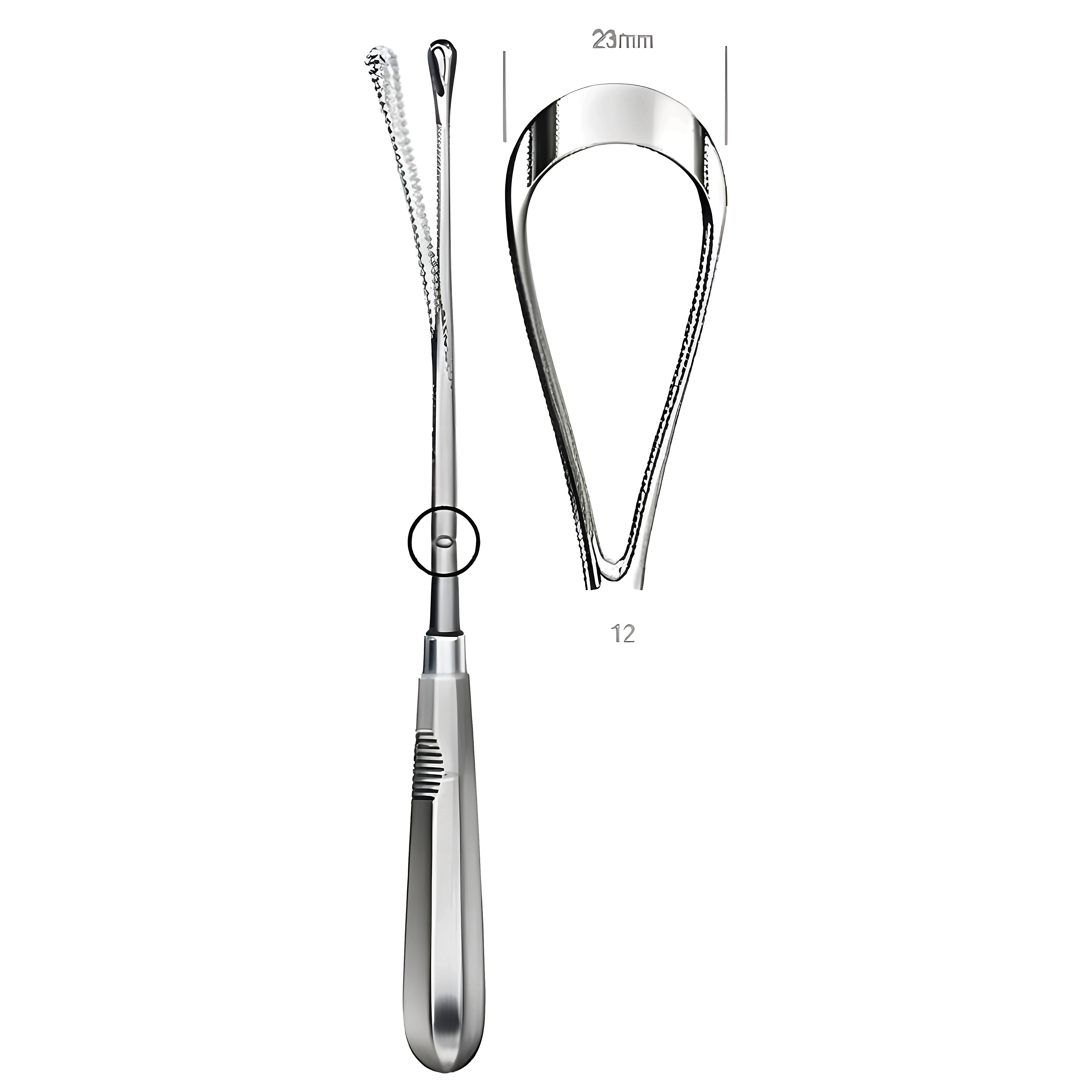 Recamier Curette Mall. sharp 23mm 31cm Fig.12
