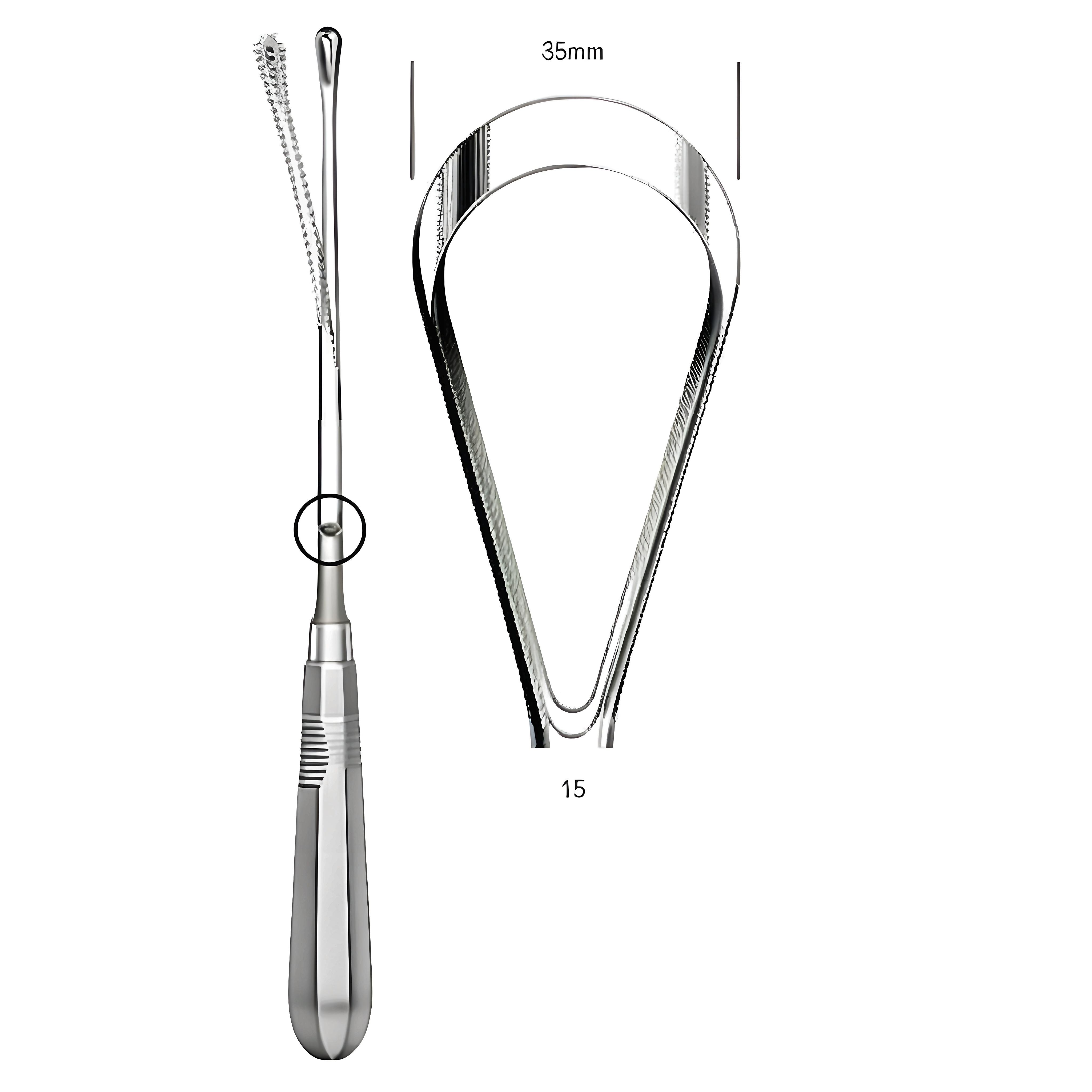 Recamier Curette Mall. sharp 35mm 31cm Fig.15