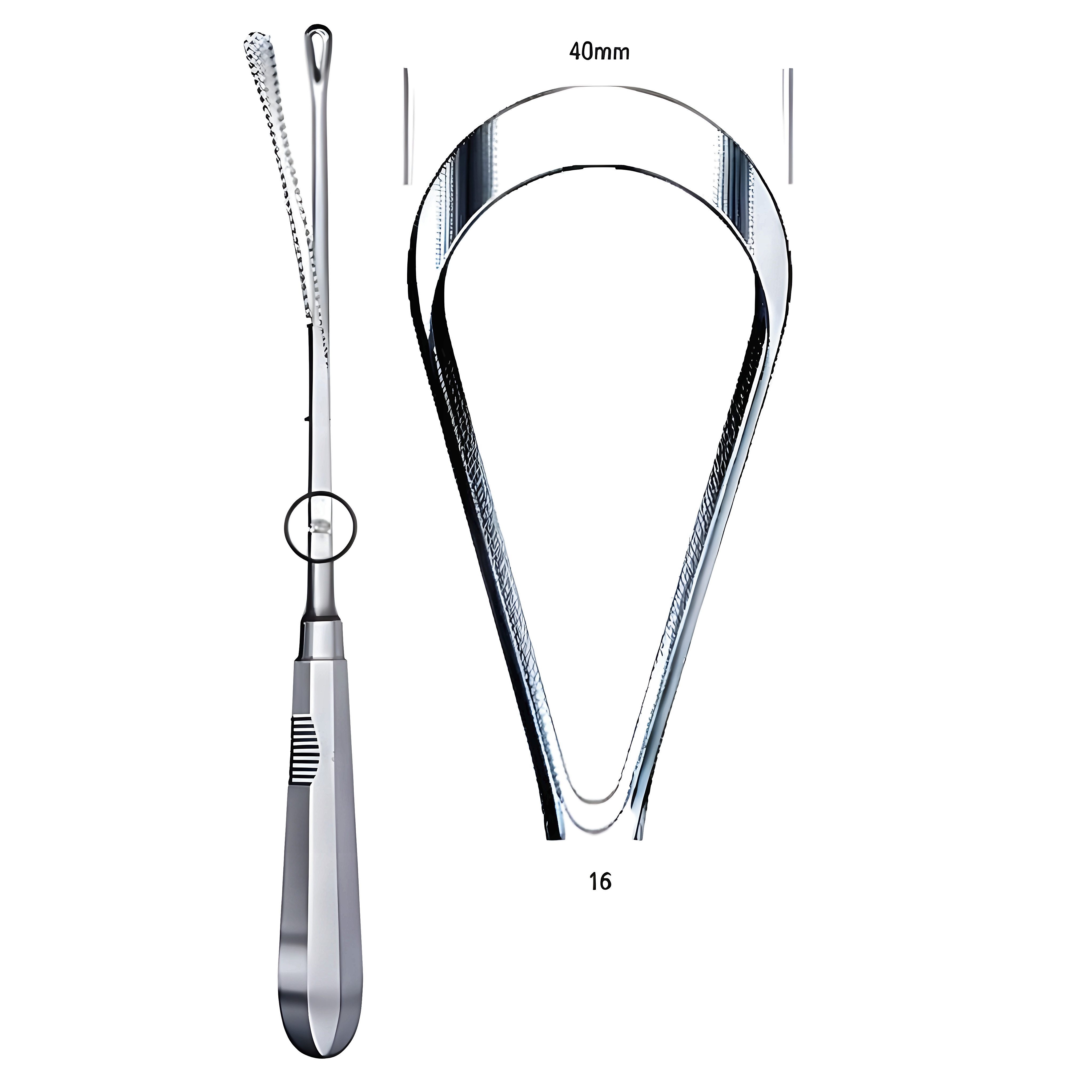 Recamier Curette Mall. sharp 40mm 31cm Fig.16