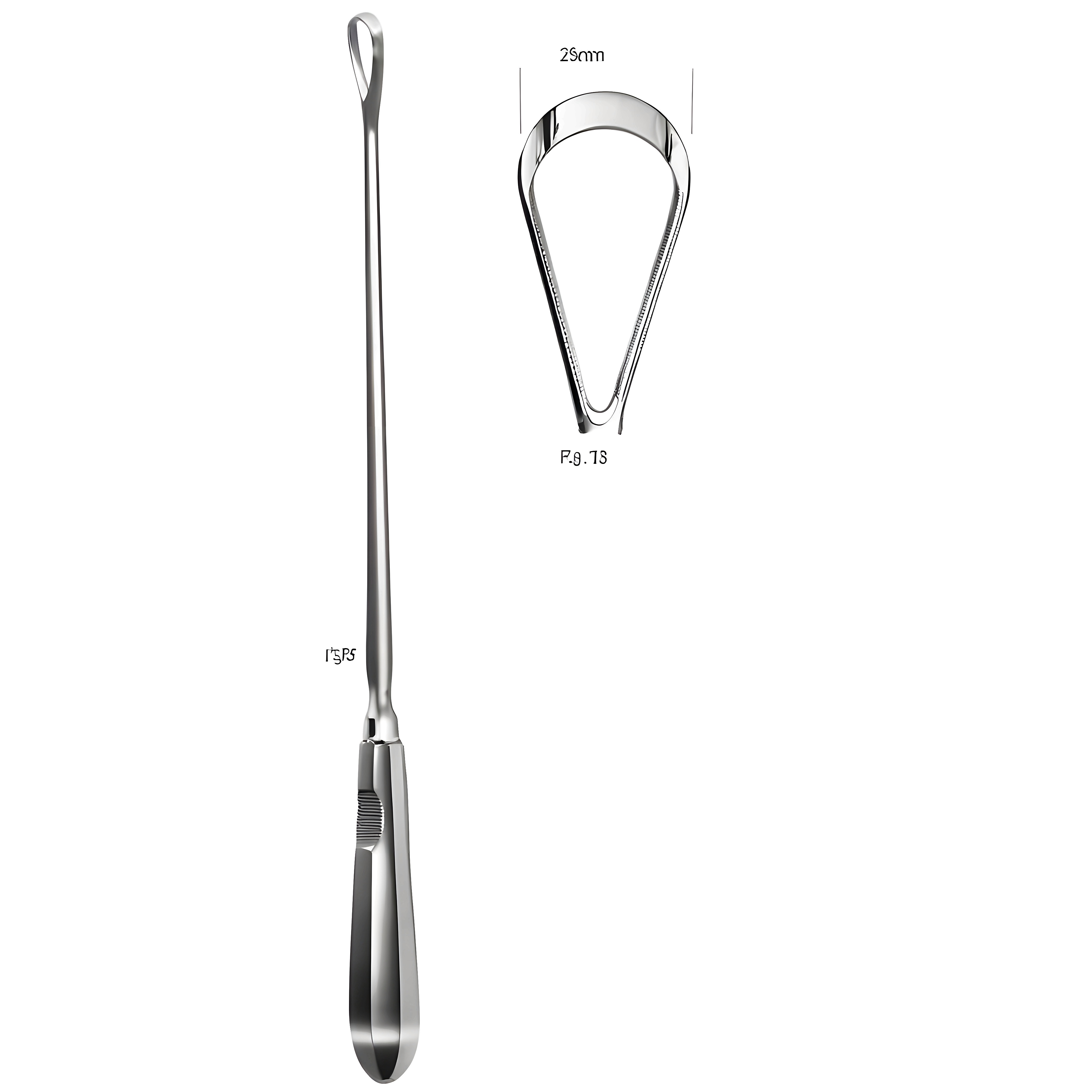 Bumm Curette blunt rigid 25mm, 34cm Fig.13
