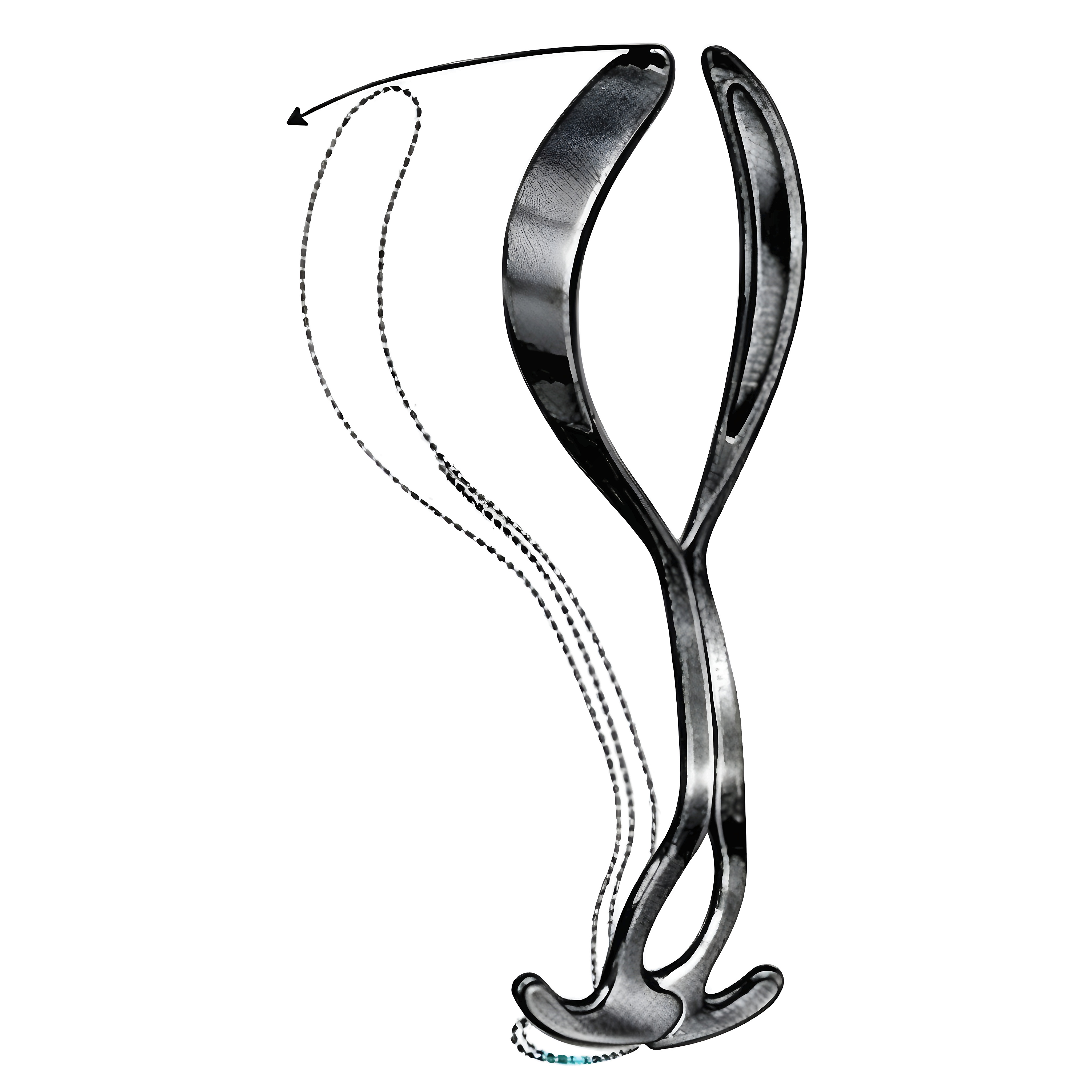 Laufe Divergent Obst. Fcps solid blade 31.5cm